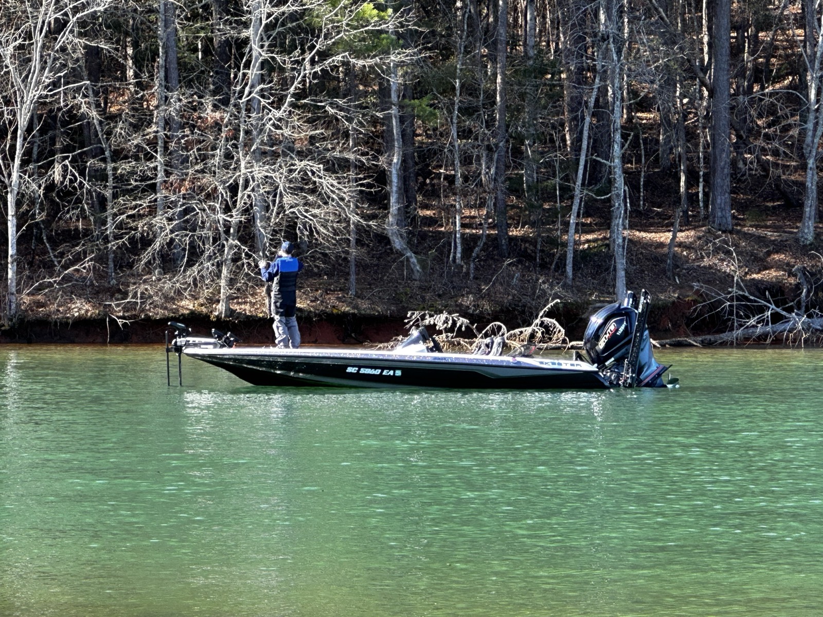 Palmetto Bass Academy boat and fishing setup